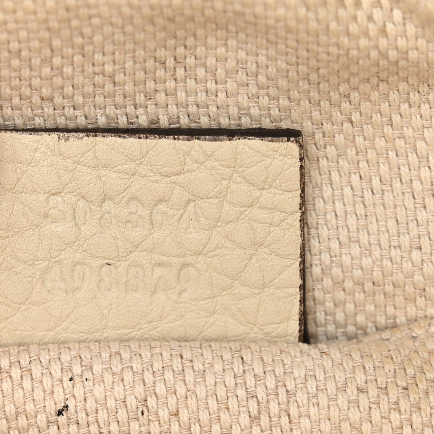 Pebbled Calfskin Small Soho Disco Bag Off White