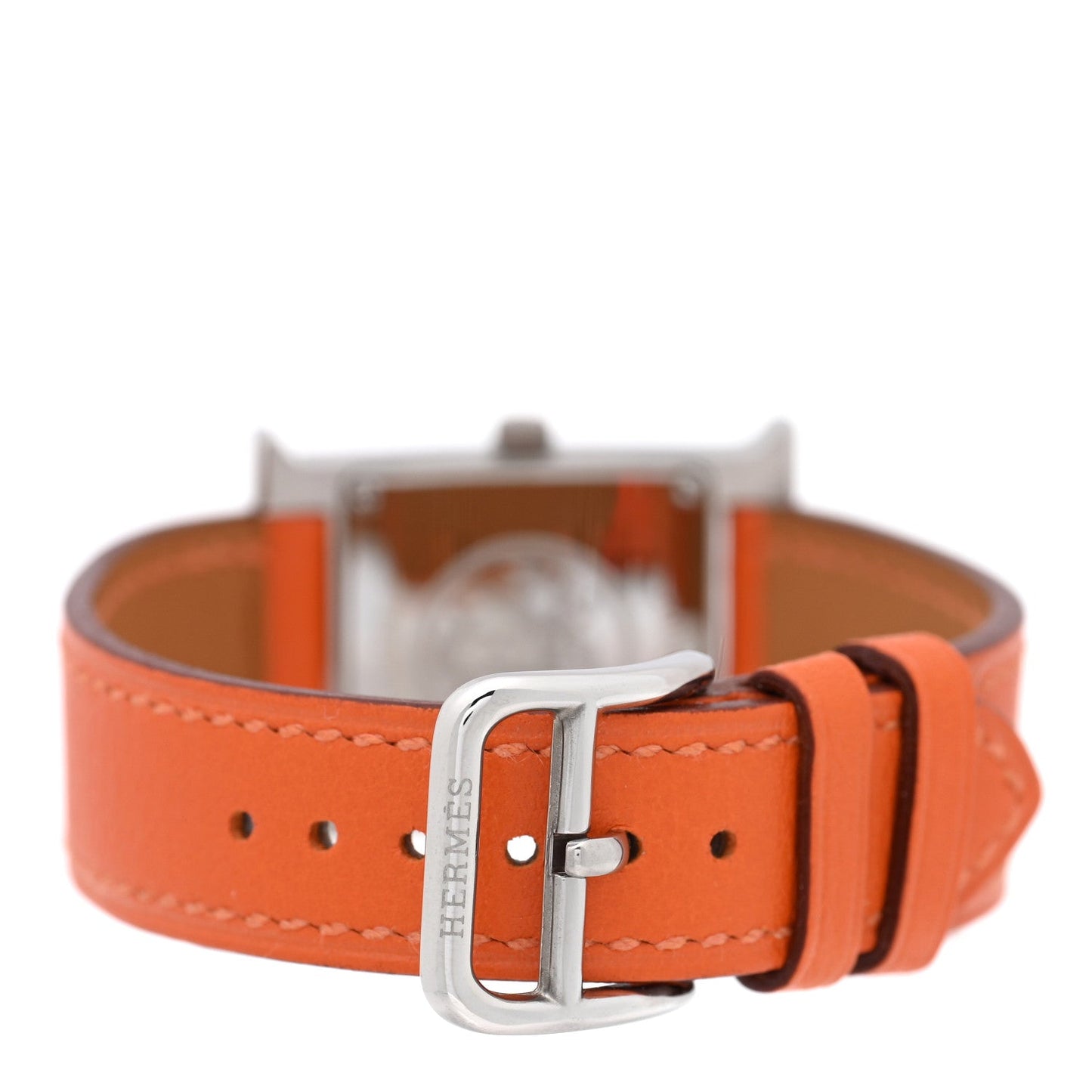 Stainless Steel Swift 21mm Heure H Hour Quartz Watch Orange