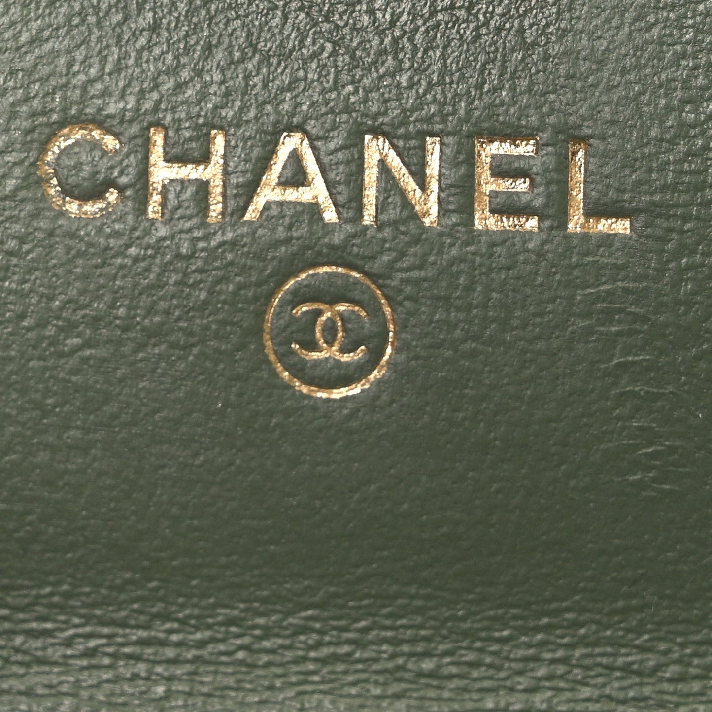 Lambskin Quilted Trendy CC Card Holder On Chain Green