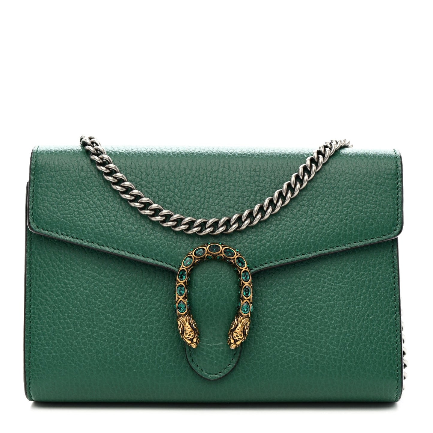 Calfskin Mini Dionysus Chain Wallet Emerald