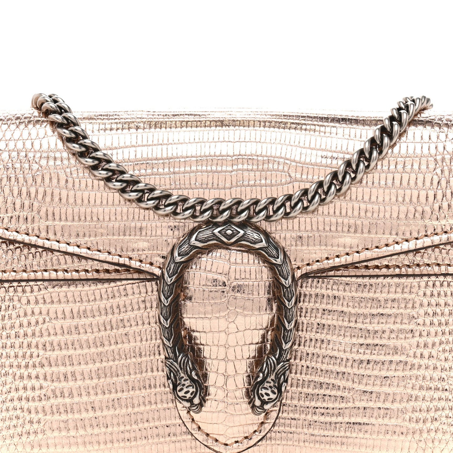Metallic Lizard Super Mini Dionysus Bag Rame