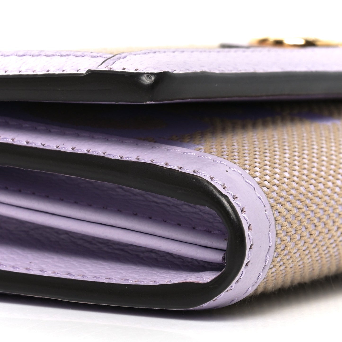 Monogram Jumbo GG Textured Dollar Calfskin Ophidia Continental Wallet On Chain Beige Lapis
