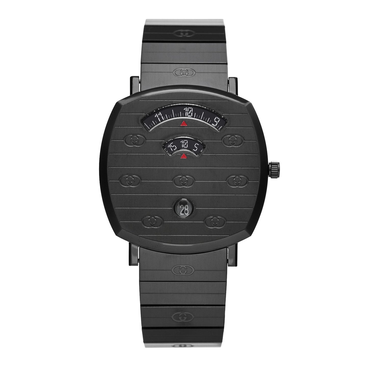 PVD Stainless Steel 38mm Grip Quartz Watch Black
