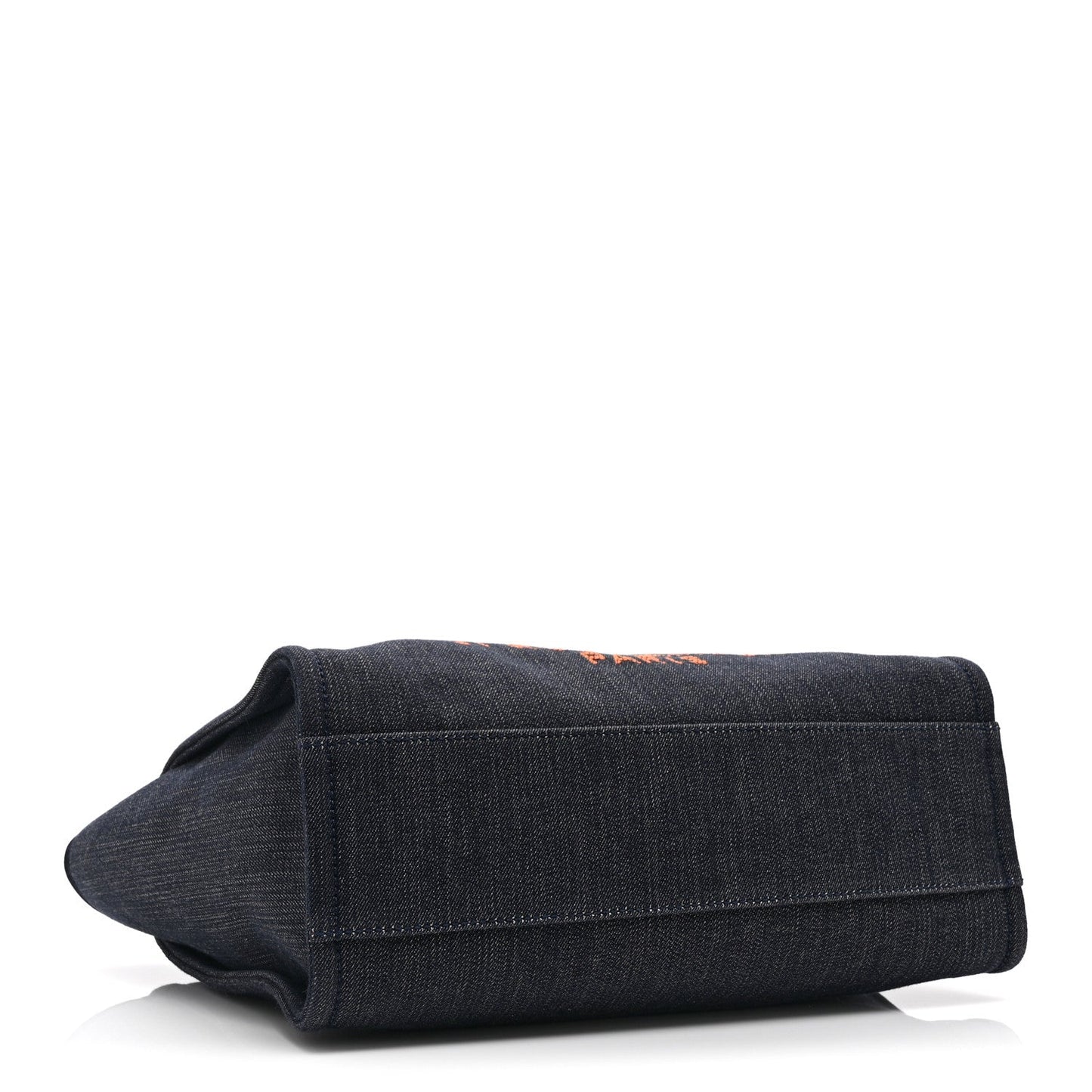 Denim Small Deauville Tote Blue Orange