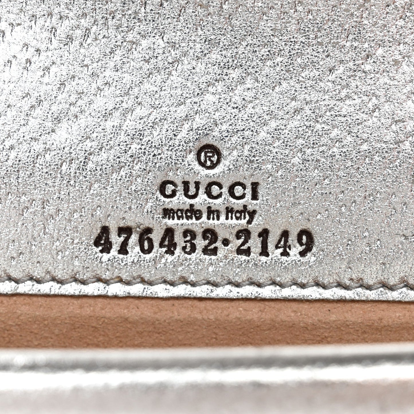 Metallic Calfskin Super Mini Dionysus Shoulder Bag Silver