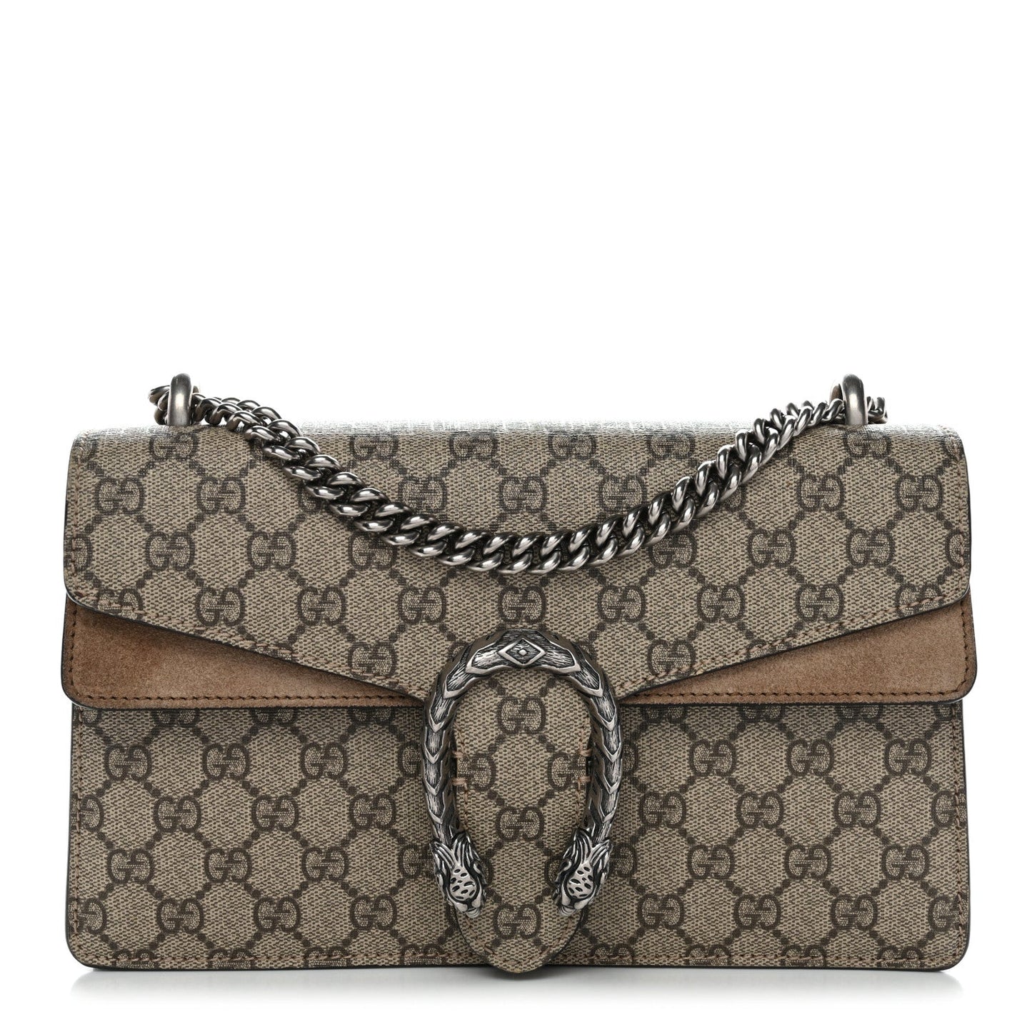 GG Supreme Monogram Small Dionysus Shoulder Bag Taupe