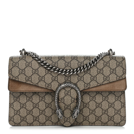 GG Supreme Monogram Small Dionysus Shoulder Bag Taupe
