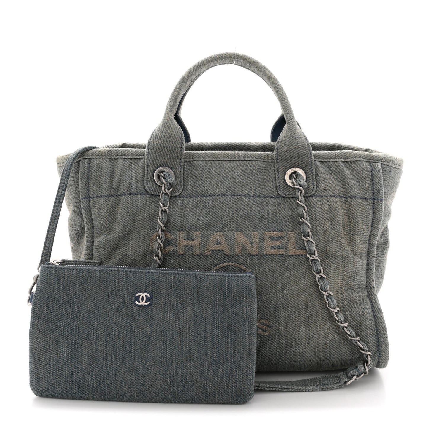 Denim Small Deauville Tote Light Blue