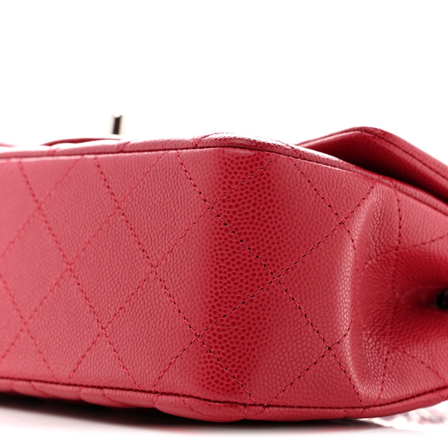 Caviar Quilted Mini Rectangular Flap Pink