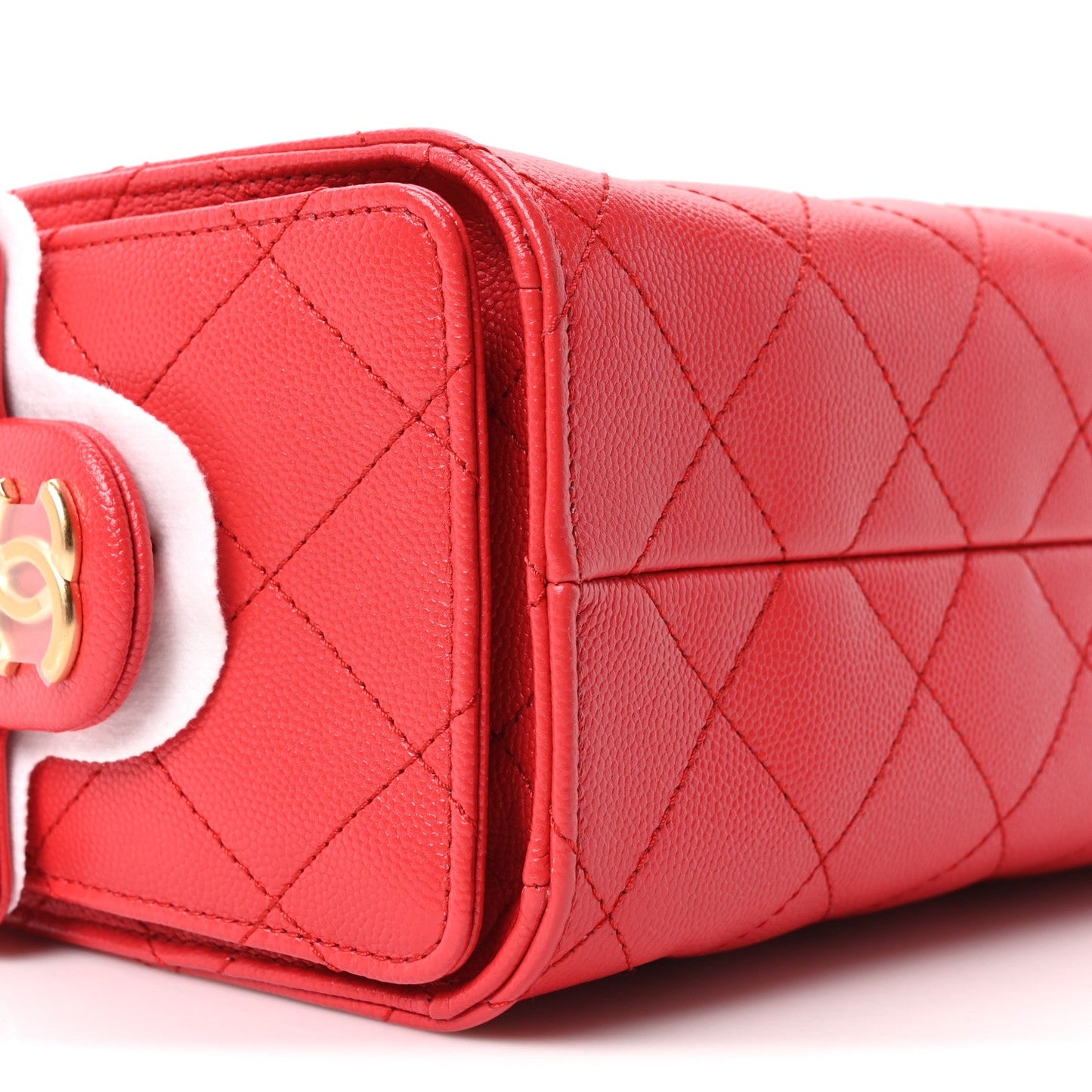 Caviar Quilted Mini Chanel 25 Handbag Dark Red