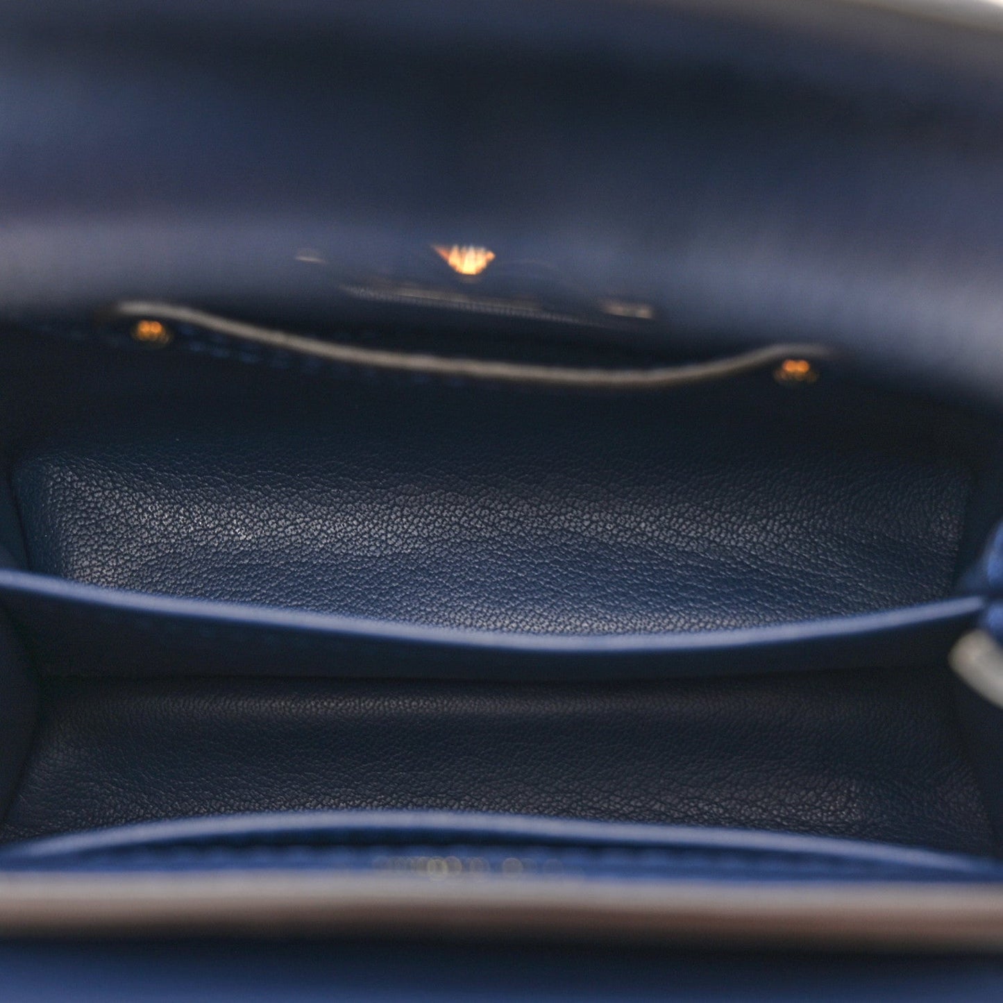 Ostrich Capucines Mini Indigo