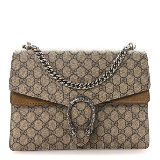 GG Supreme Monogram Medium Dionysus Shoulder Bag Taupe