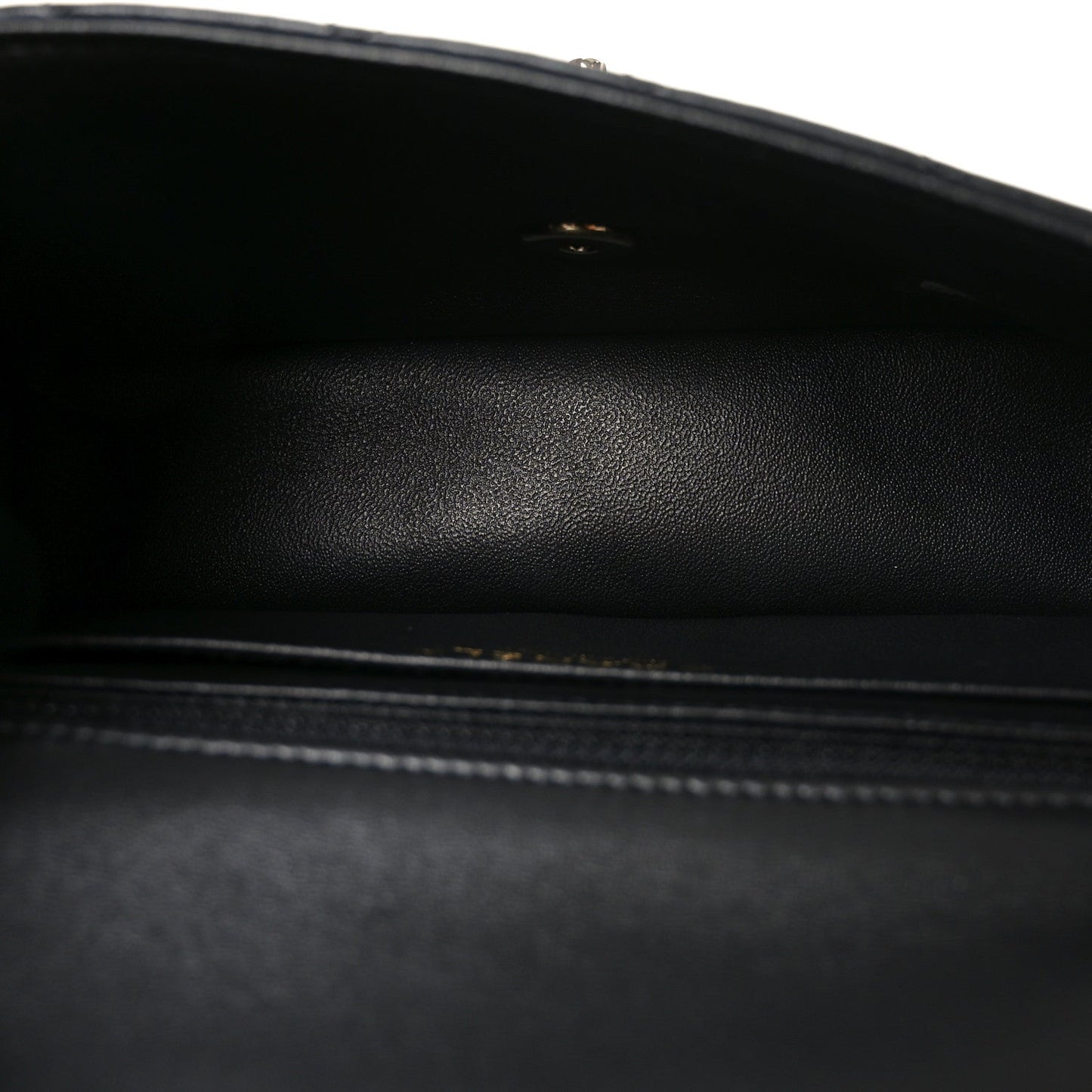 Lambskin Quilted Mini Rectangular Flap Black