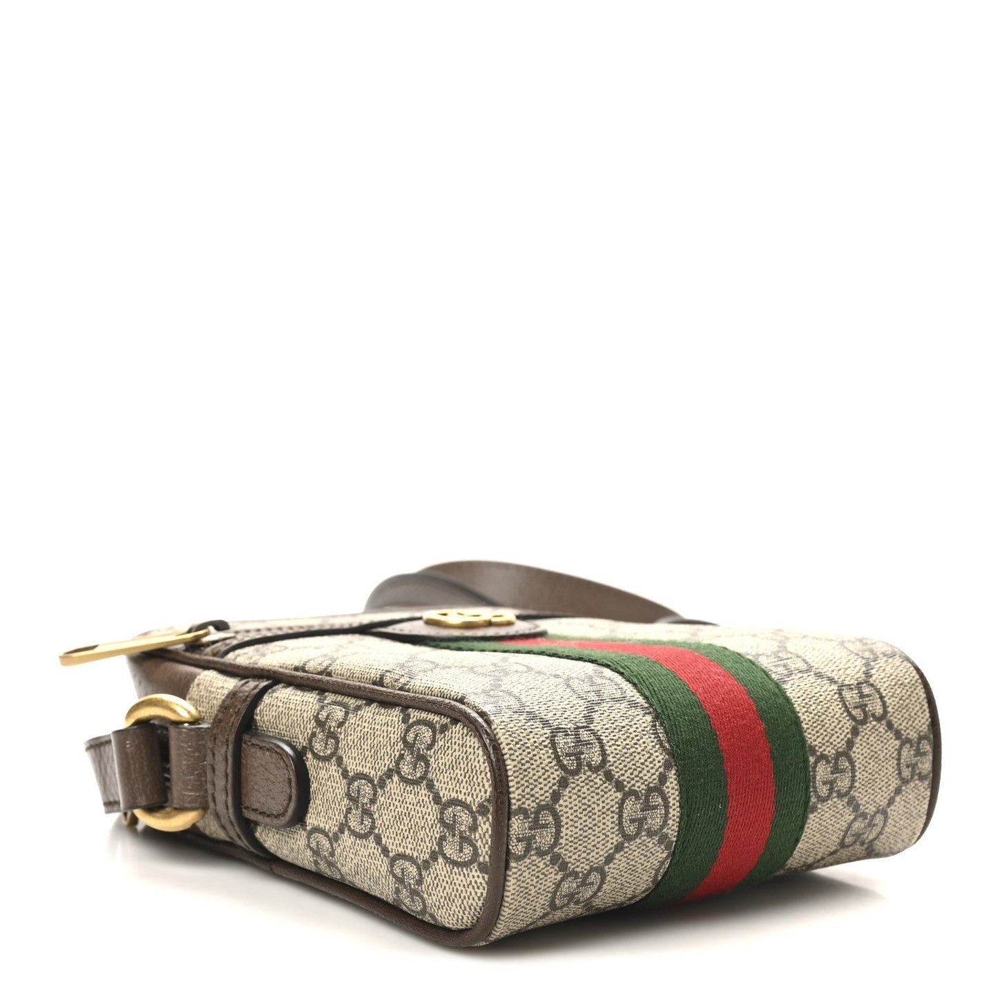 GG Supreme Monogram Web Mini Ophidia Messenger Brown