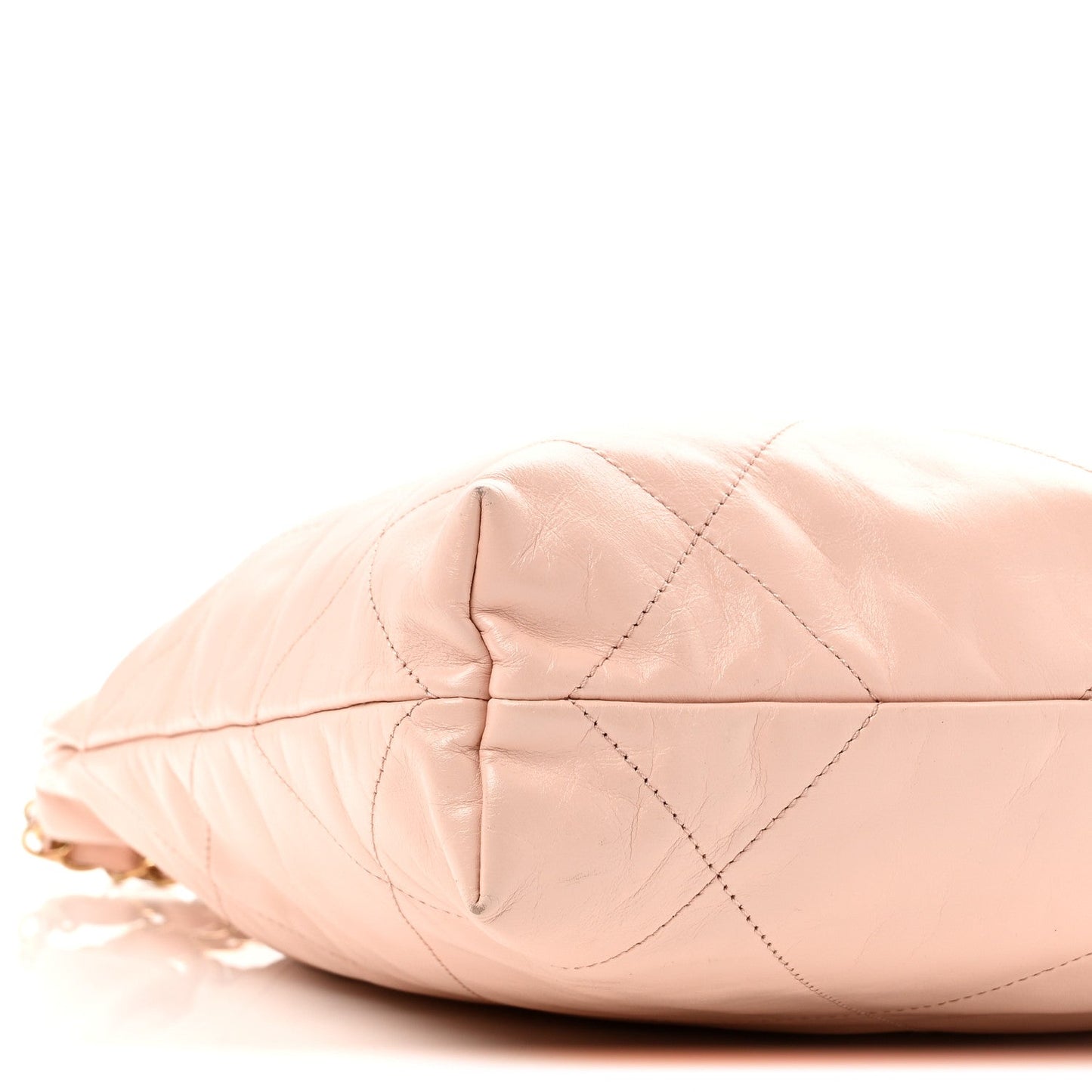 Shiny Calfskin Quilted Small Chanel 22 Light Pink
