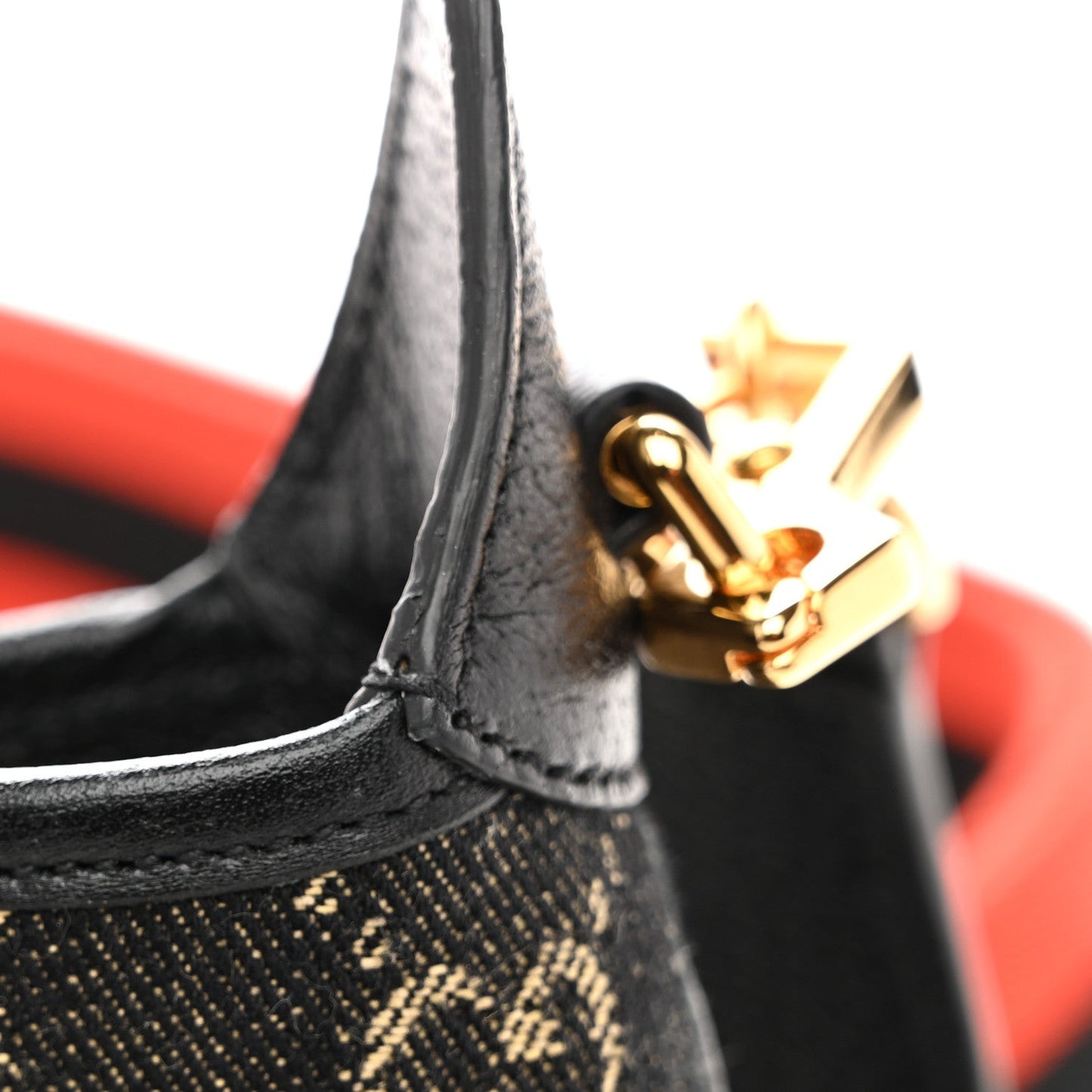Jacquard Black Denim GG Monogram Textured Dollar Calfskin Mini Jackie 1961 Hobo Black Ivory
