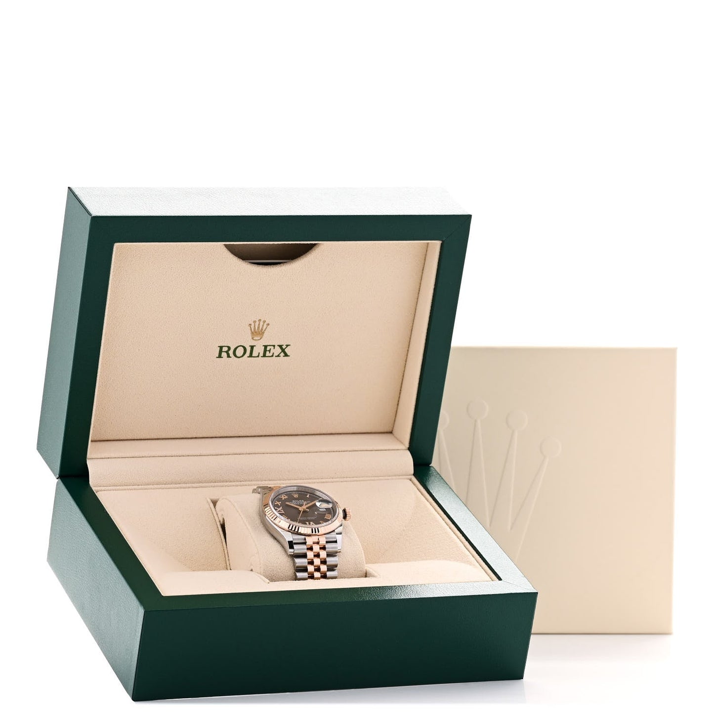 Stainless Steel 18K Everose Gold Diamond 36mm Oyster Perpetual Datejust Watch Slate Roman 126231