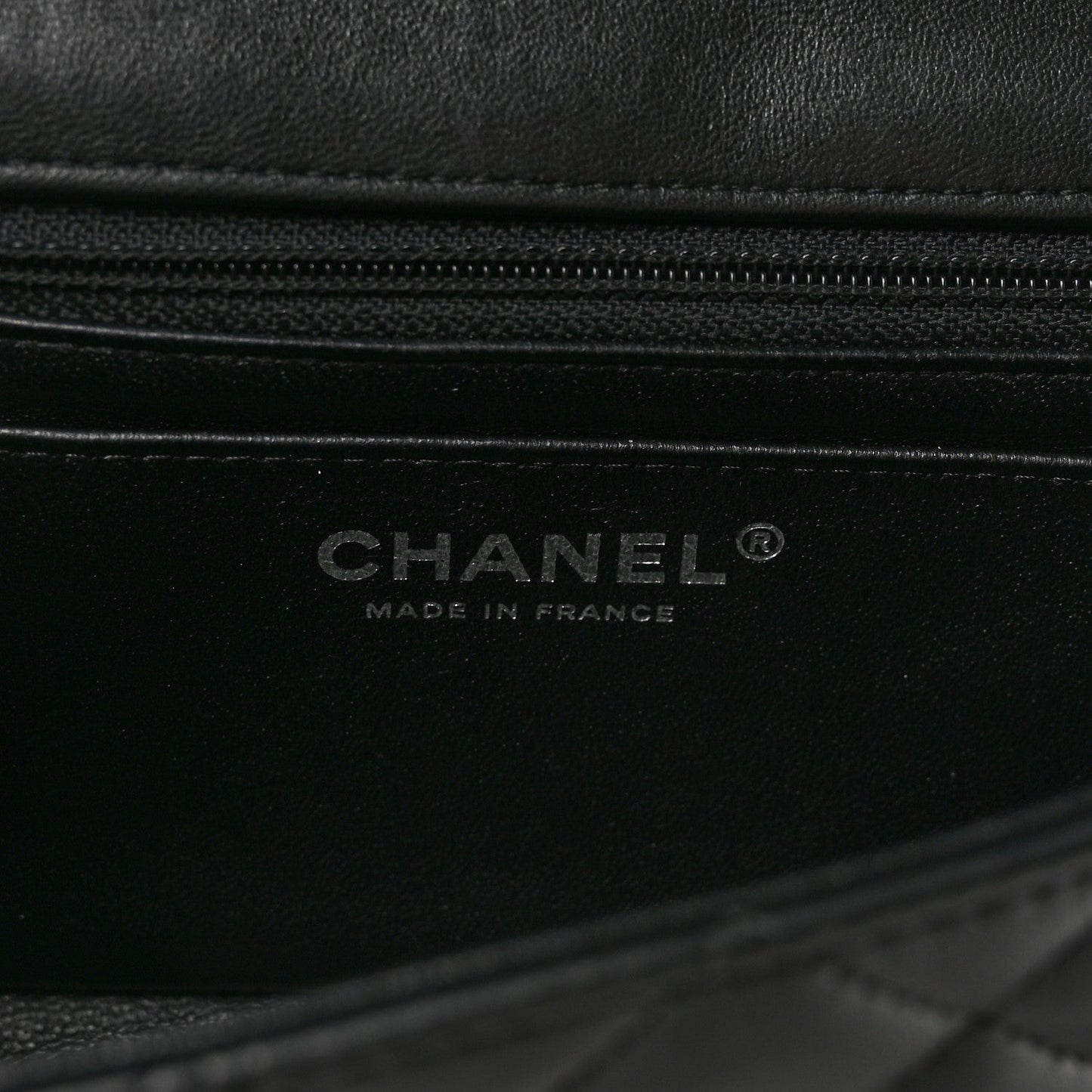 Lambskin Quilted Mini Rectangular Flap Black
