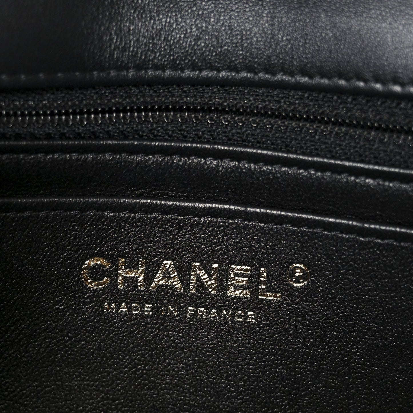 Lambskin Quilted Mini Rectangular Flap Black