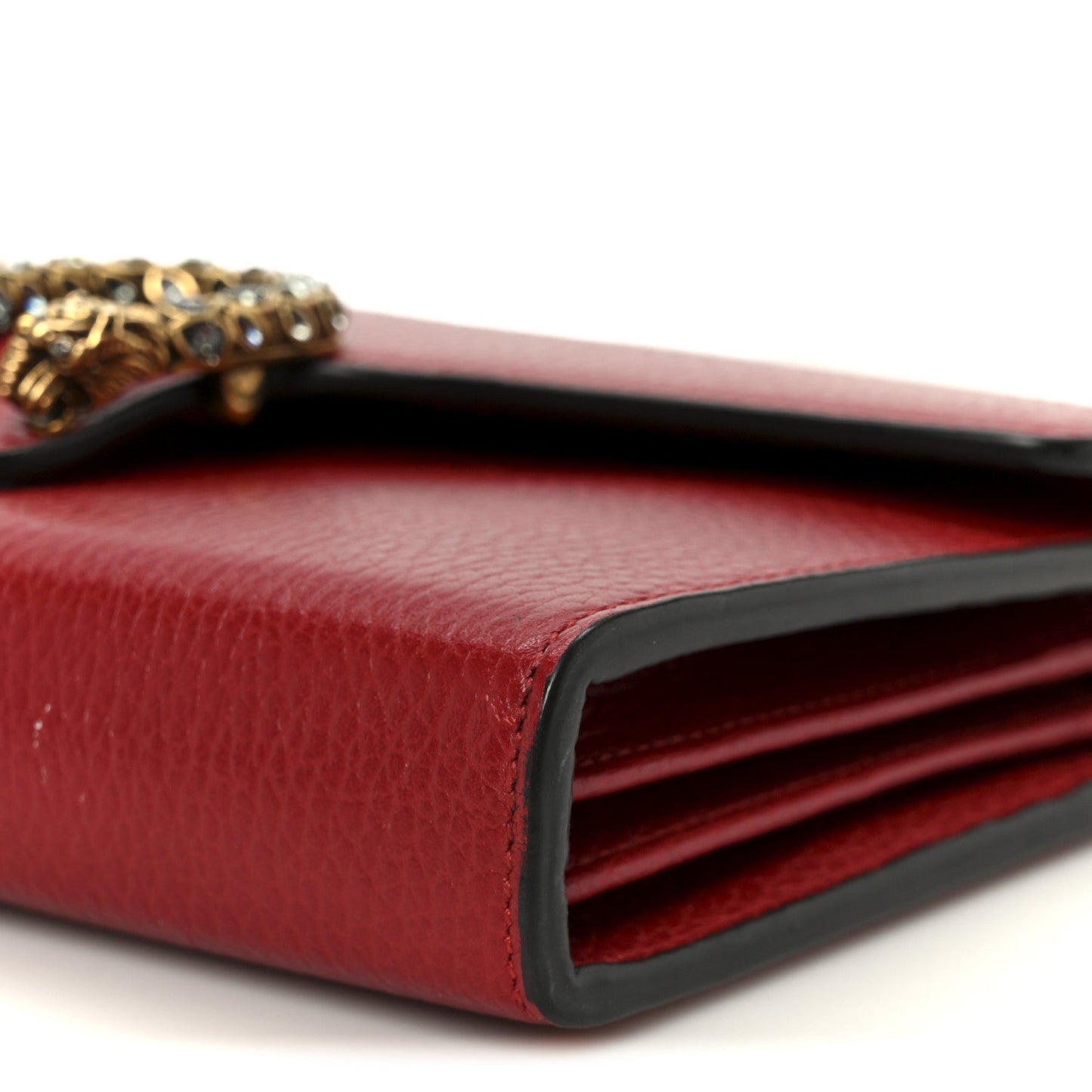 Calfskin Mini Dionysus Chain Wallet Hibiscus Red