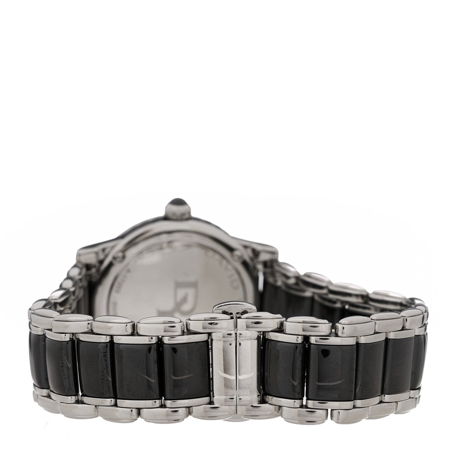 Stainless Steel Ceramic Diamond 30mm Classic Quartz Watch Black