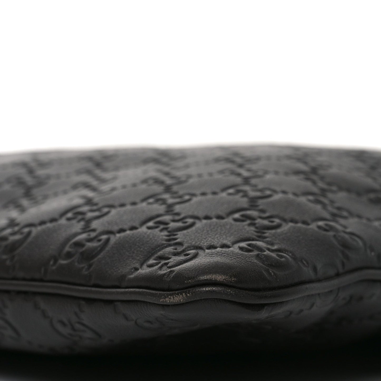 Guccissima Medium Flat Messenger Bag Black