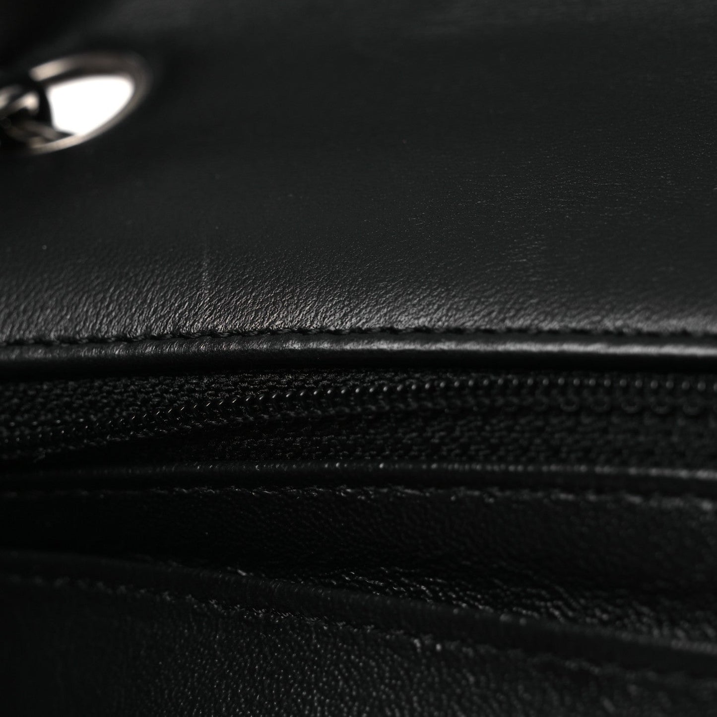 Lambskin Quilted Mini Rectangular Flap Black