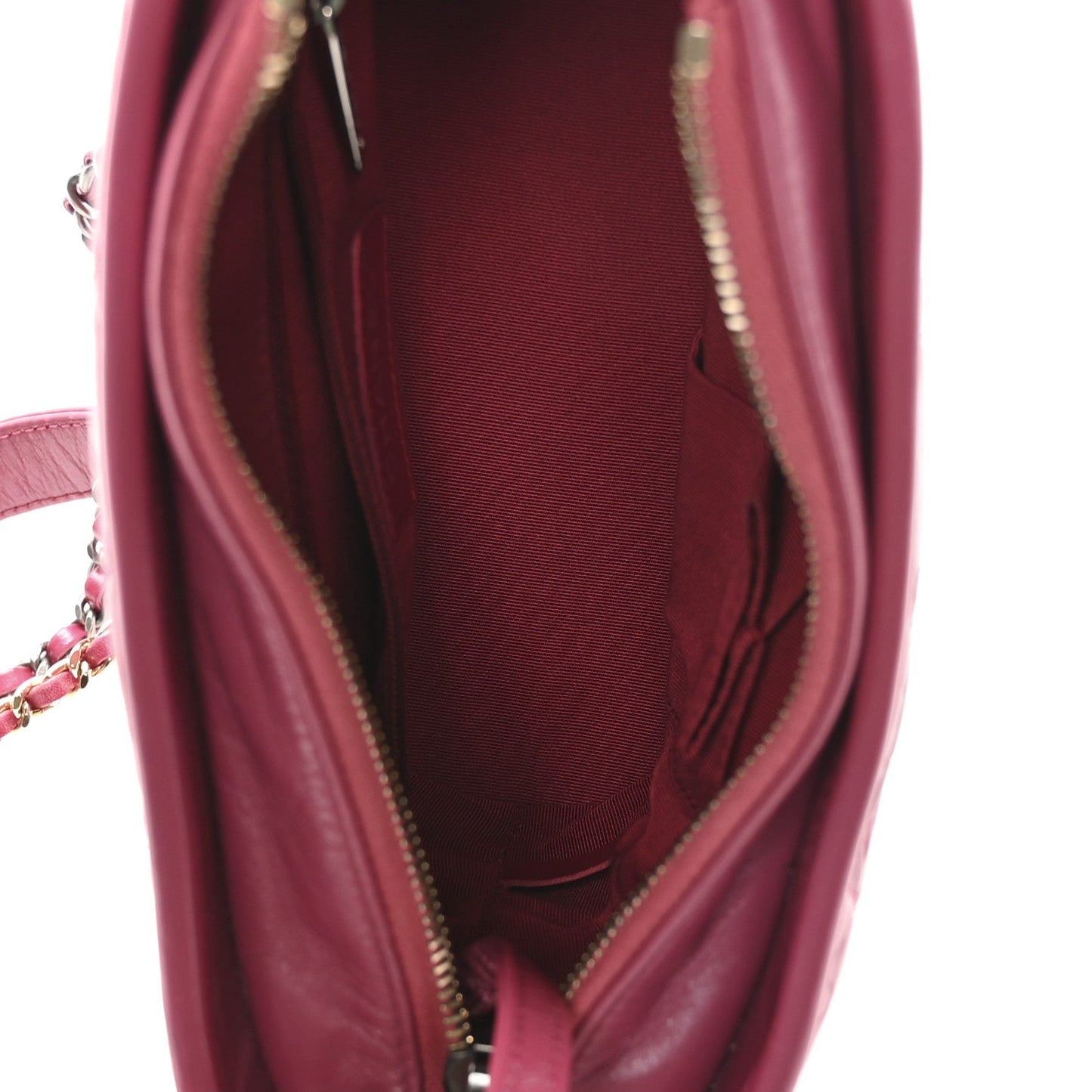 Aged Calfskin Quilted Small Gabrielle Hobo Fuchsia