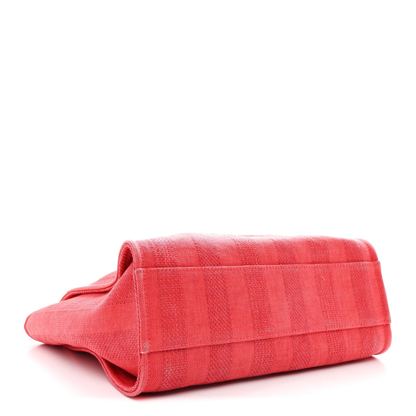 Mixed Fibers Striped Small Deauville Tote Red