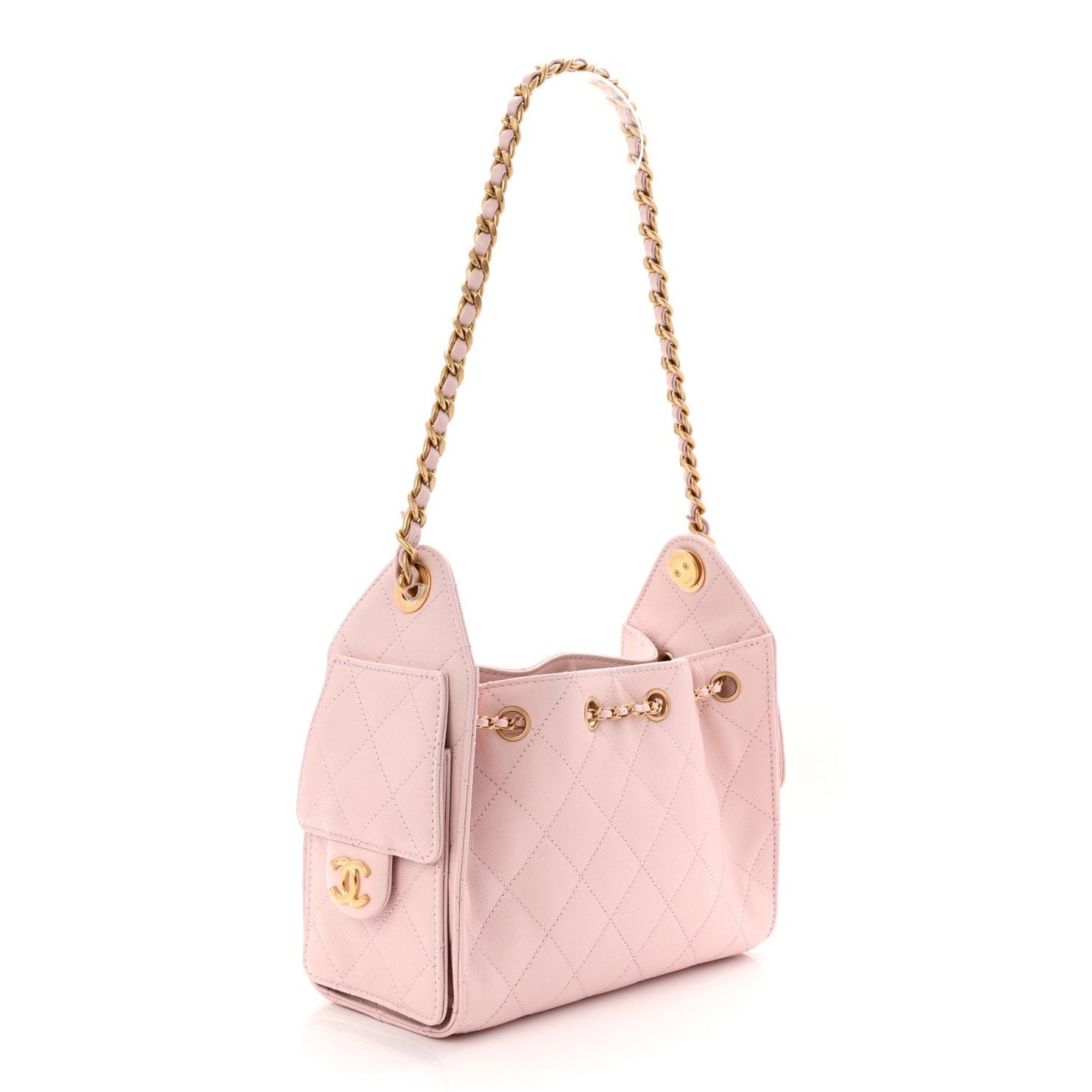 Caviar Quilted Mini Chanel 25 Handbag Light Pink