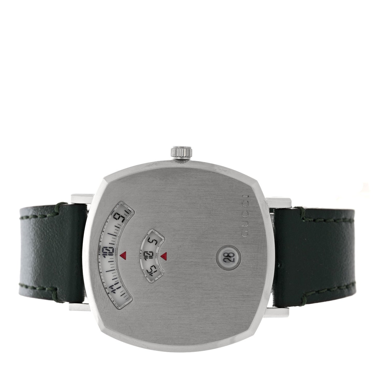 Stainless Steel Calfskin 35mm Grip Quartz Watch Black