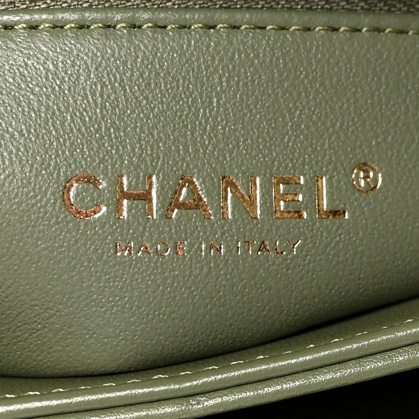 Lambskin Quilted Small Trendy CC Flap Dual Handle Bag Green
