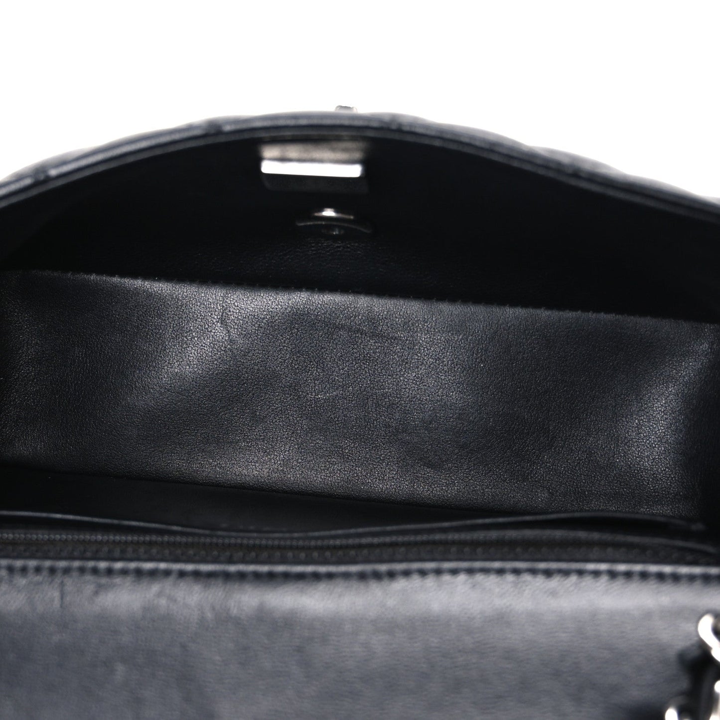 Lambskin Quilted Mini Rectangular Flap Black