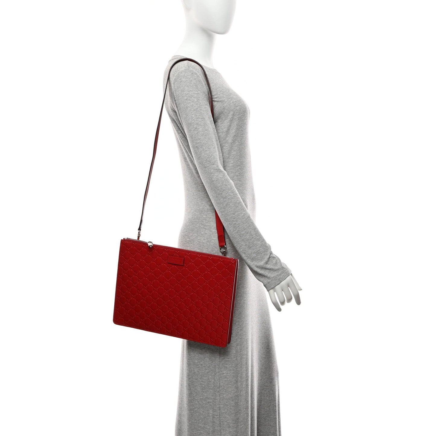 Guccissima Signature Messenger Bag Hibiscus Red