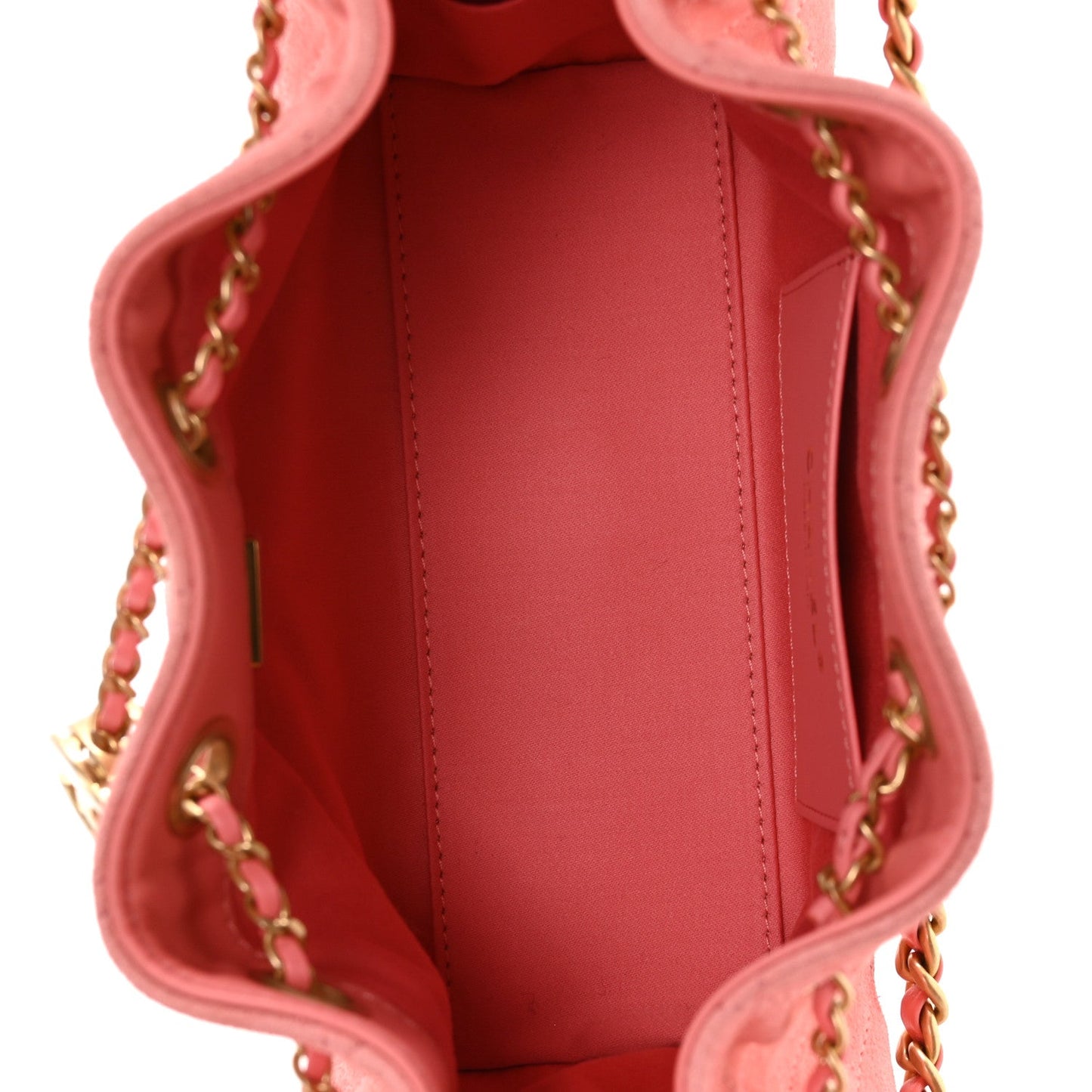 Suede Quilted Mini Chanel 25 Handbag Pink