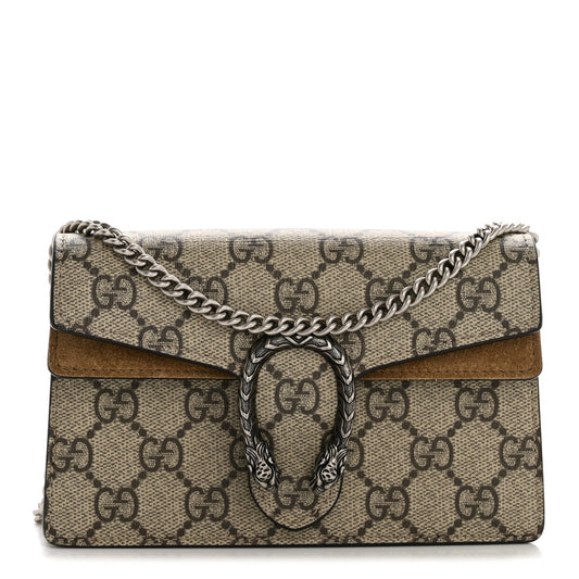 GG Supreme Monogram Super Mini Dionysus Shoulder Bag Taupe