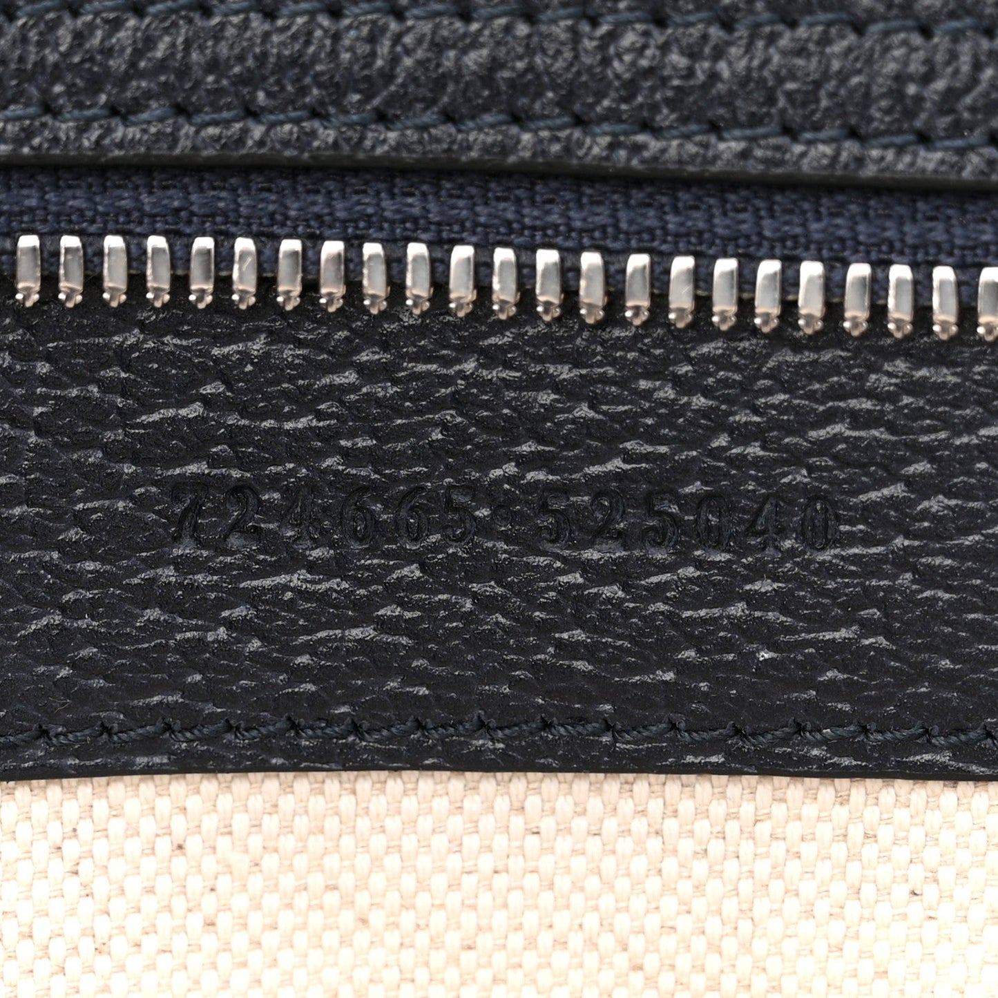 GG Supreme Monogram Textured Dollar Calfskin Large Ophidia Tote Bag Black Blue