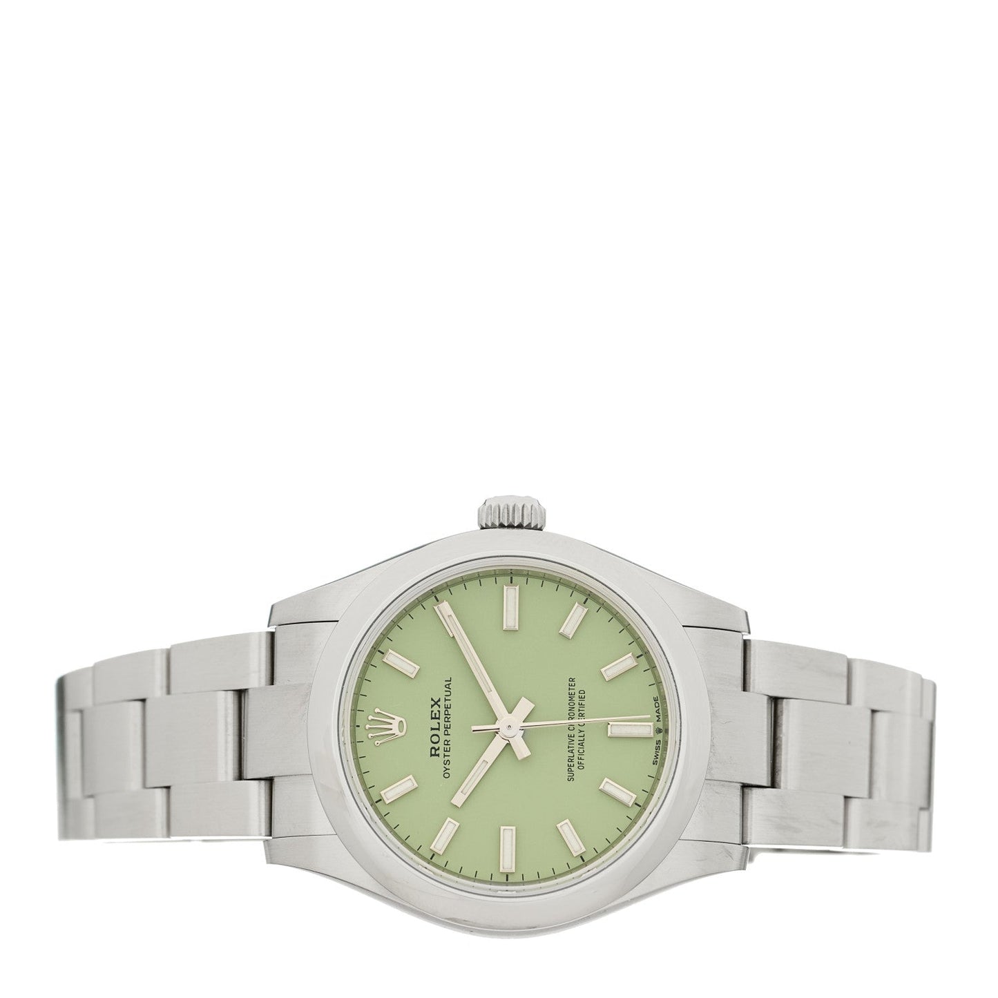 Stainless Steel 31mm Oyster Perpetual Watch Pistachio 277200