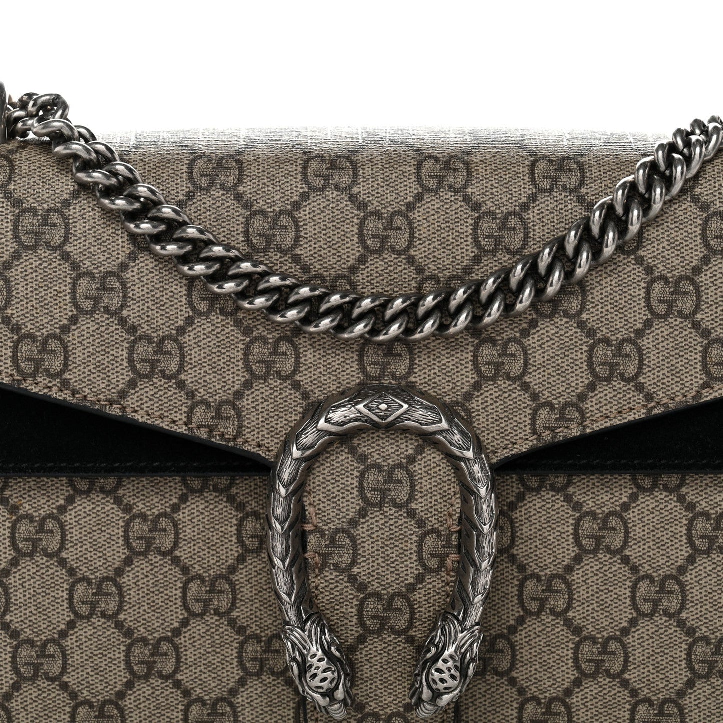 GG Supreme Monogram Small Dionysus Shoulder Bag Black