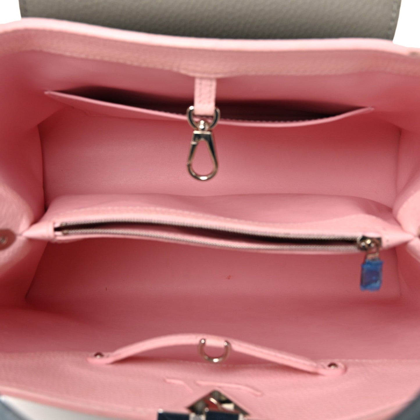 Taurillon Capucines MM Black General Blue Pink