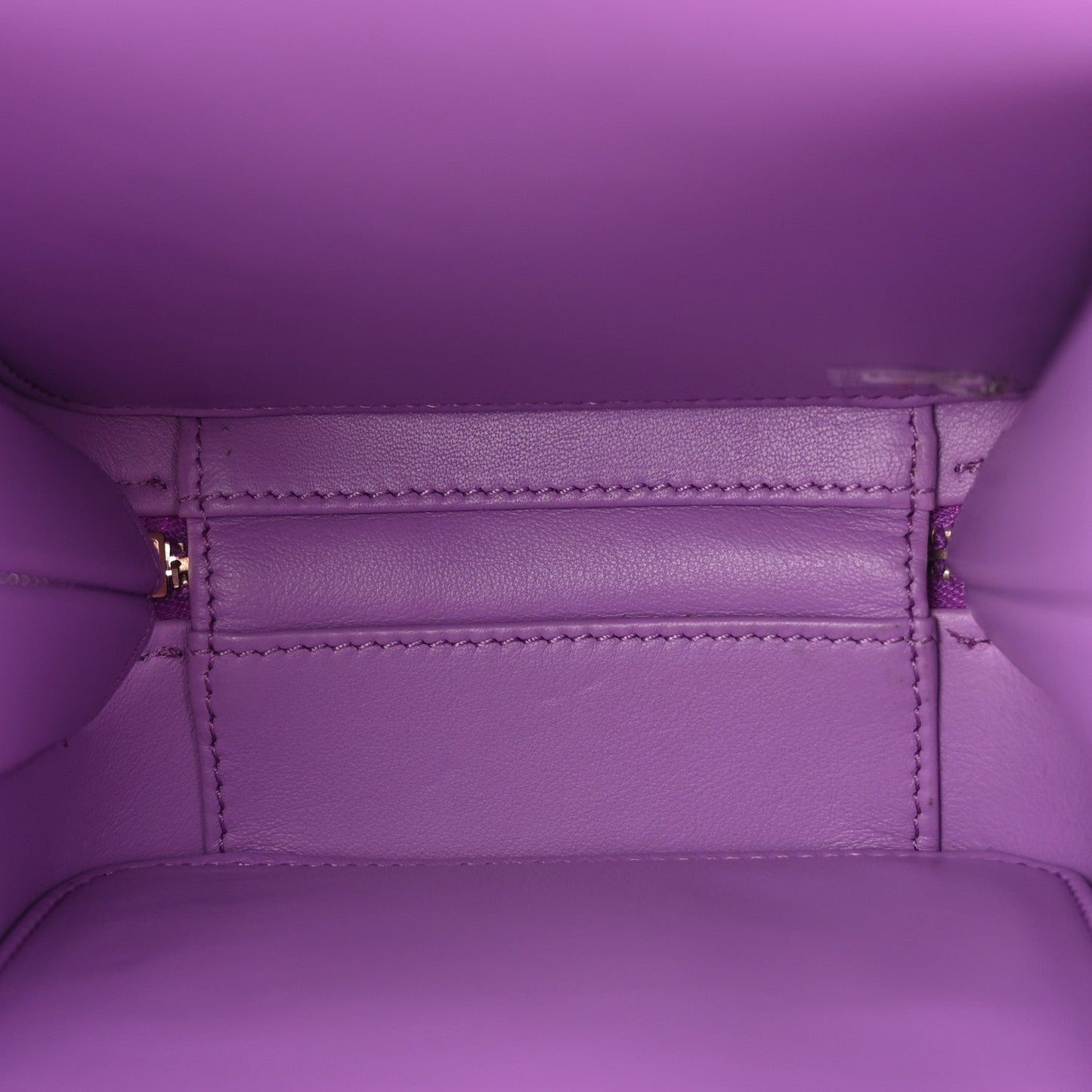 Caviar Quilted CC North South Filigree Vanity Case Purple