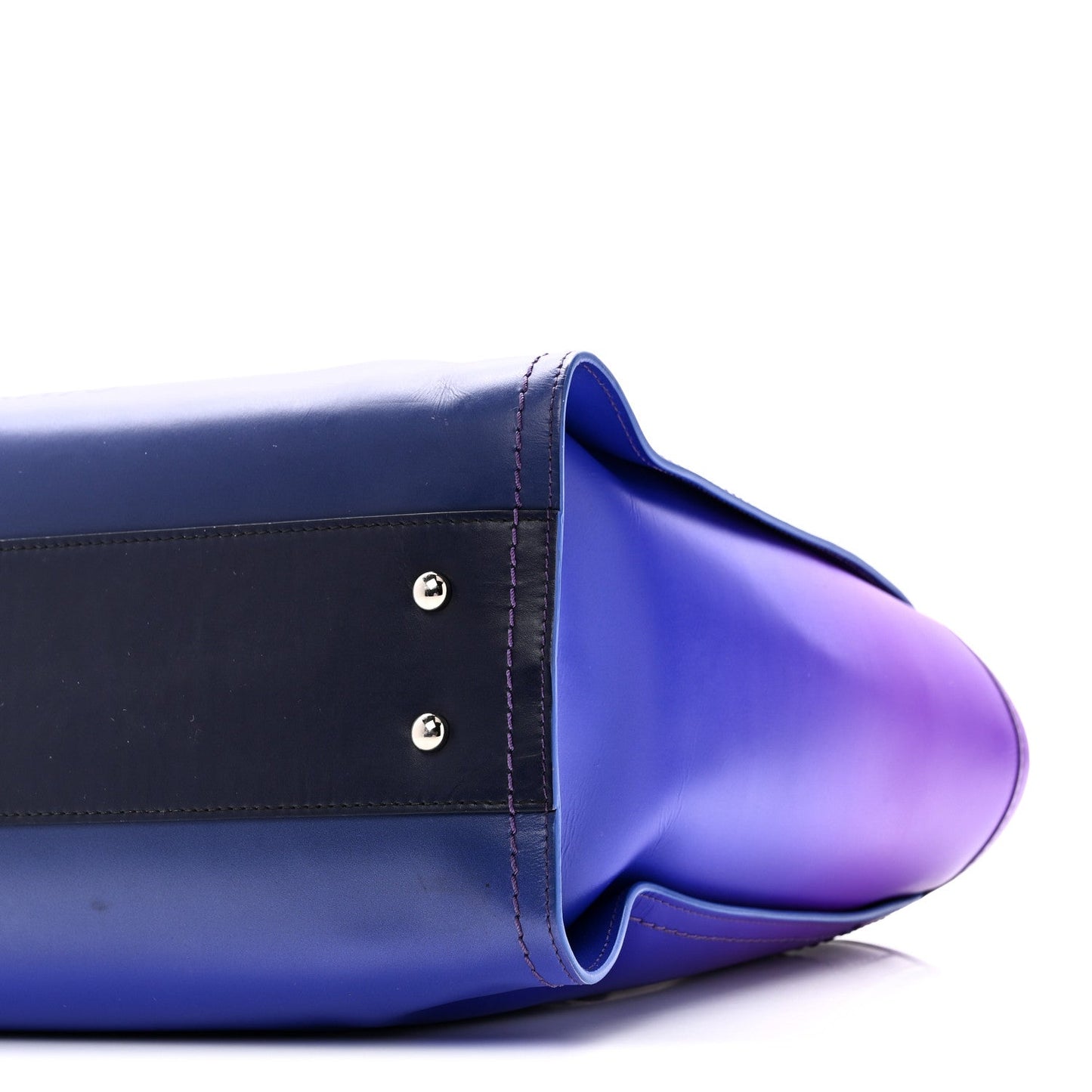 Shaded Calfskin Small Deauville Tote Purple Blue