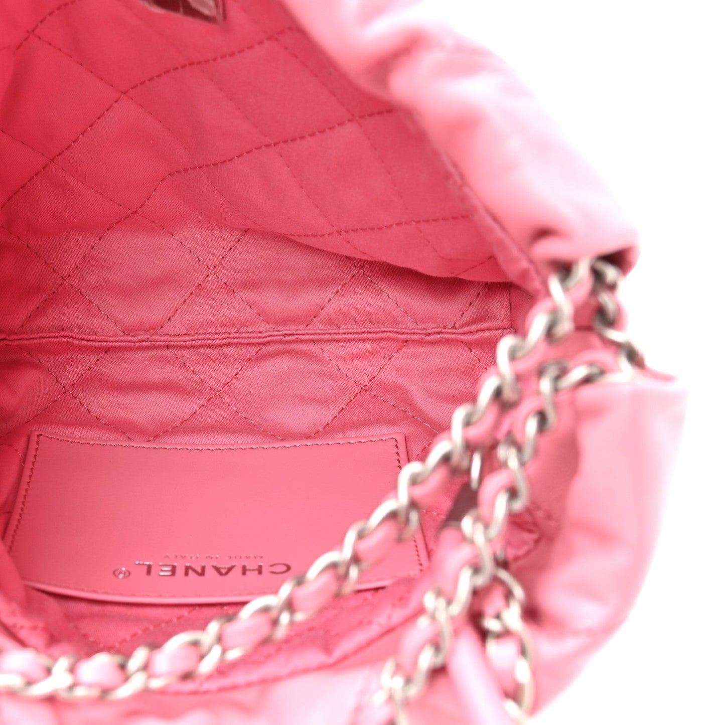 Shiny Calfskin Quilted Mini Chanel 22 Pink