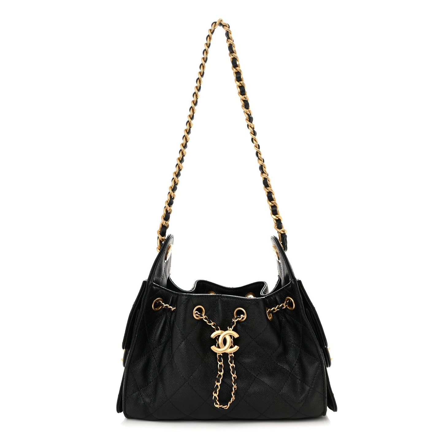 Caviar Quilted Mini Chanel 25 Handbag Black