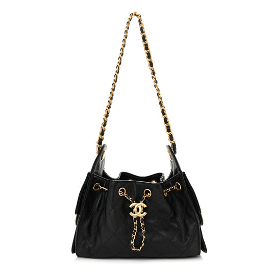 Caviar Quilted Mini Chanel 25 Handbag Black