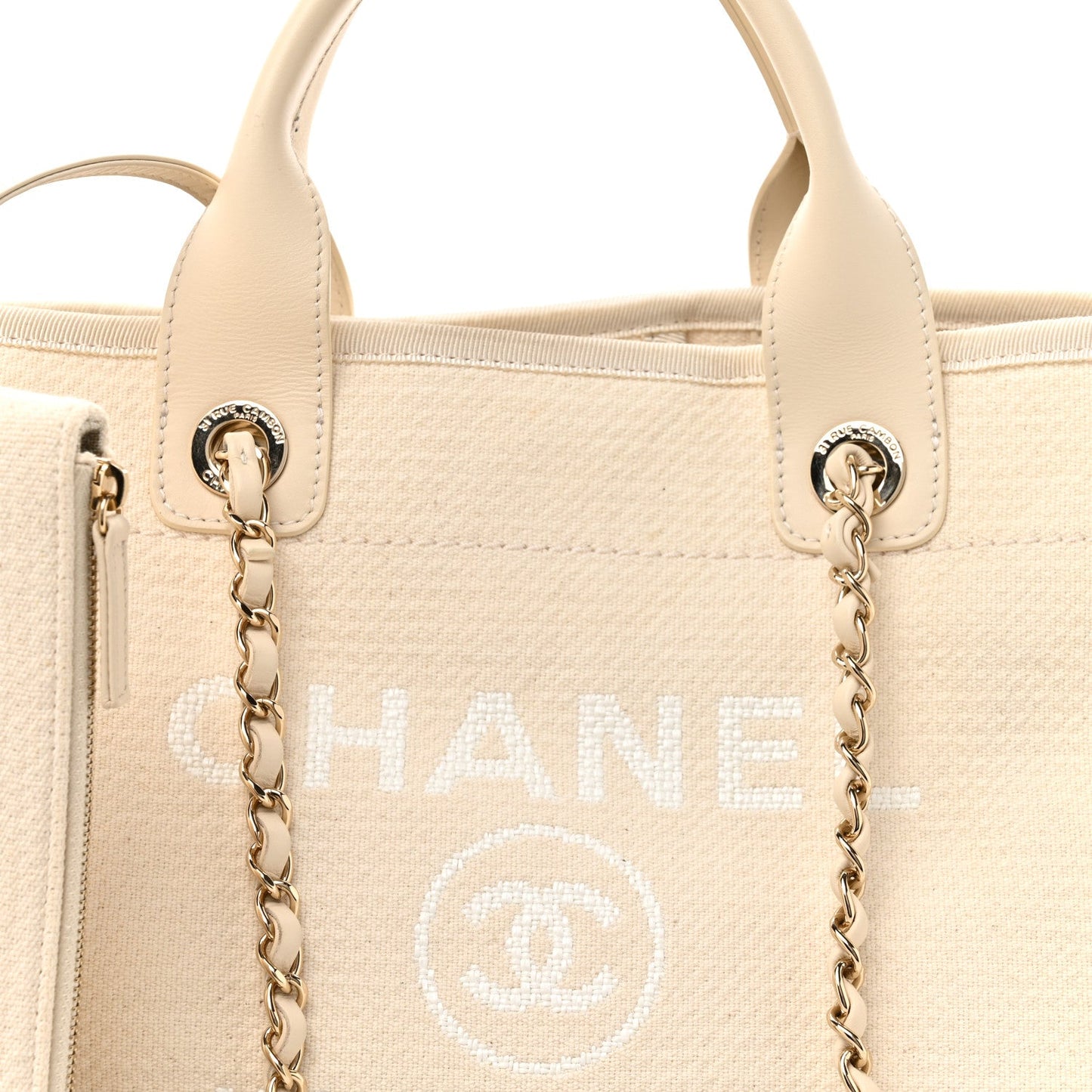 Mixed Fibers Small Deauville Tote White