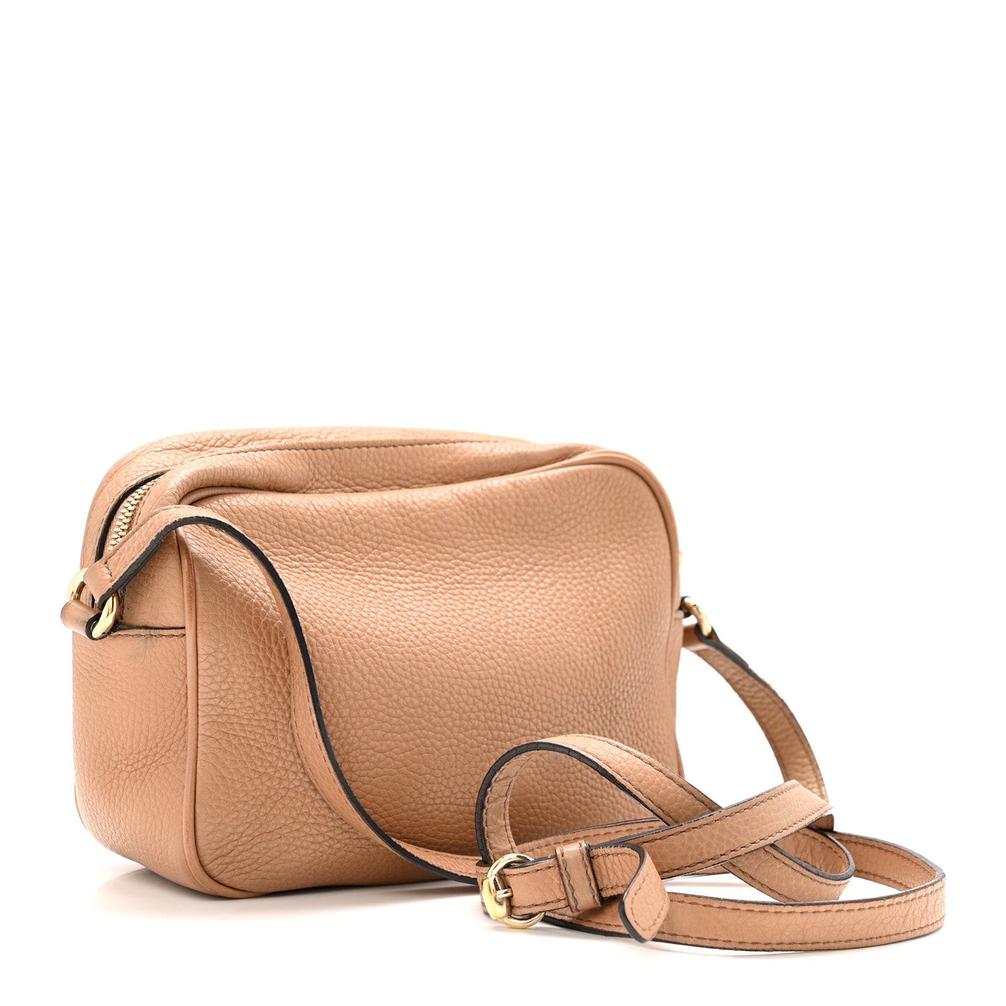 Pebbled Calfskin Small Soho Disco Bag Camelia