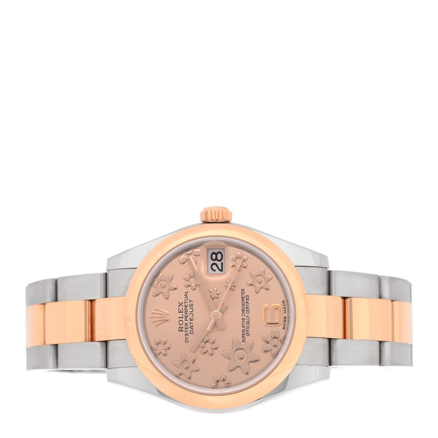 Stainless Steel 18K Everose 31mm Oyster Perpetual Datejust Watch Pink Floral 178241
