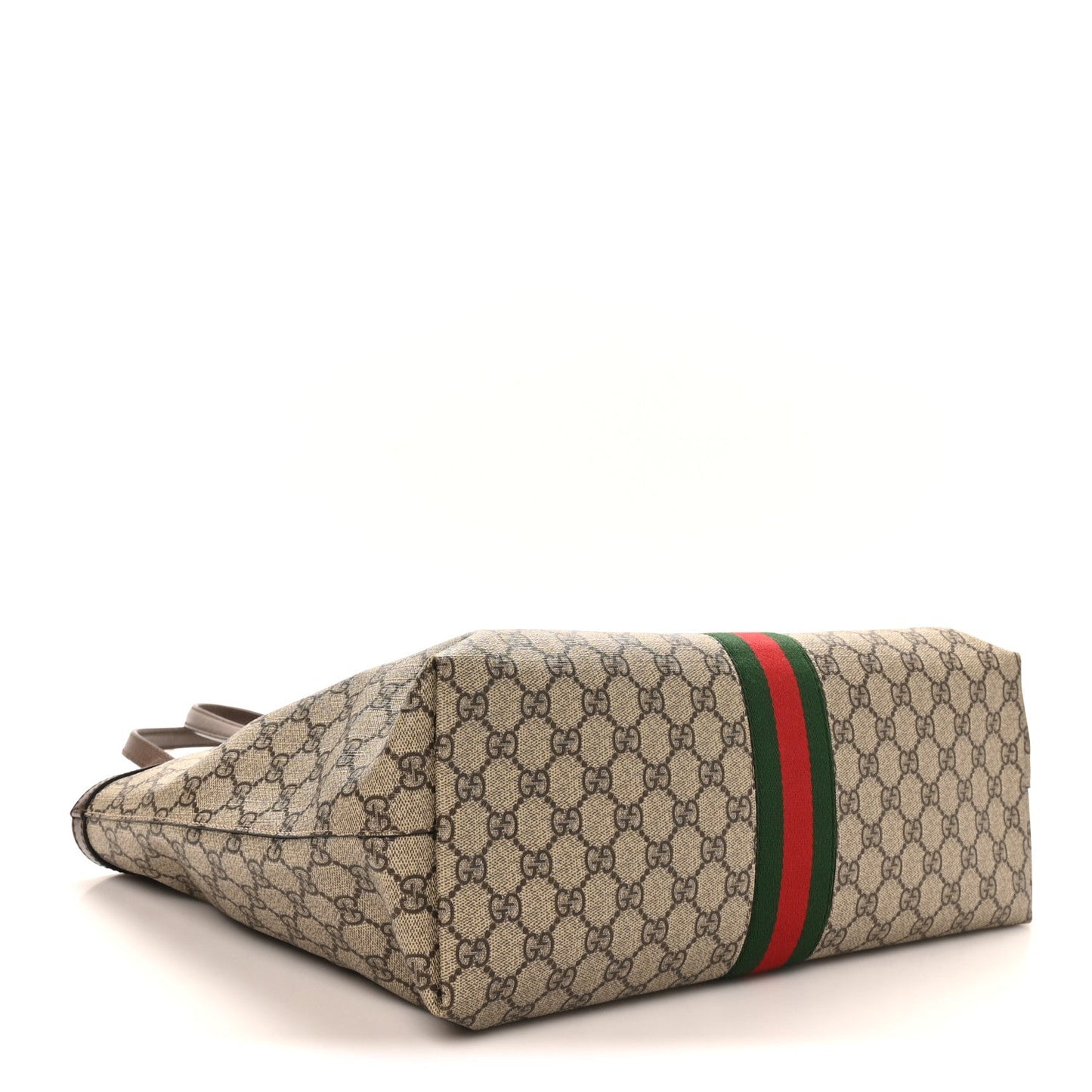 GG Supreme Monogram Medium Ophidia Shopping Tote Brown