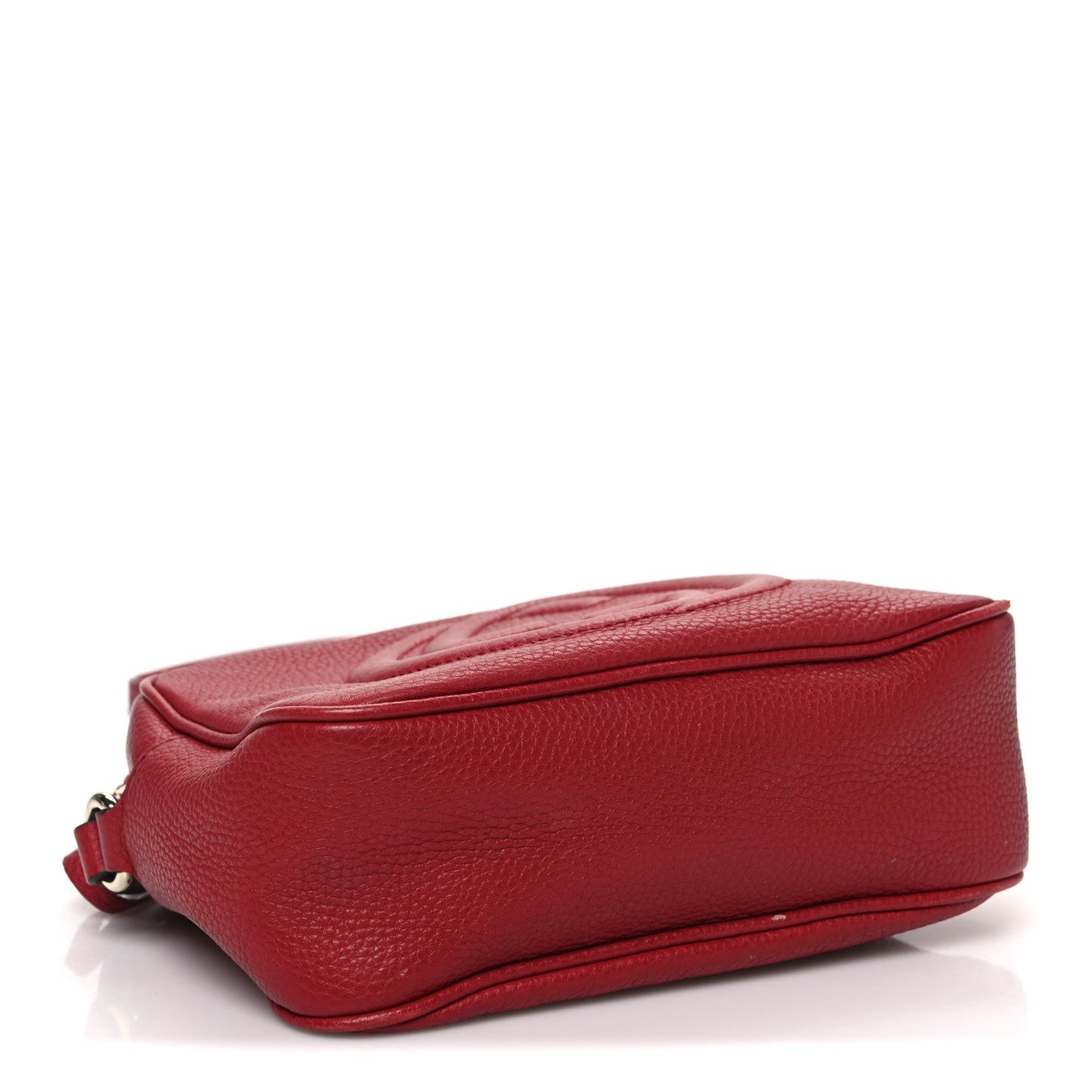 Pebbled Calfskin Small Soho Disco Bag Vibrant Red